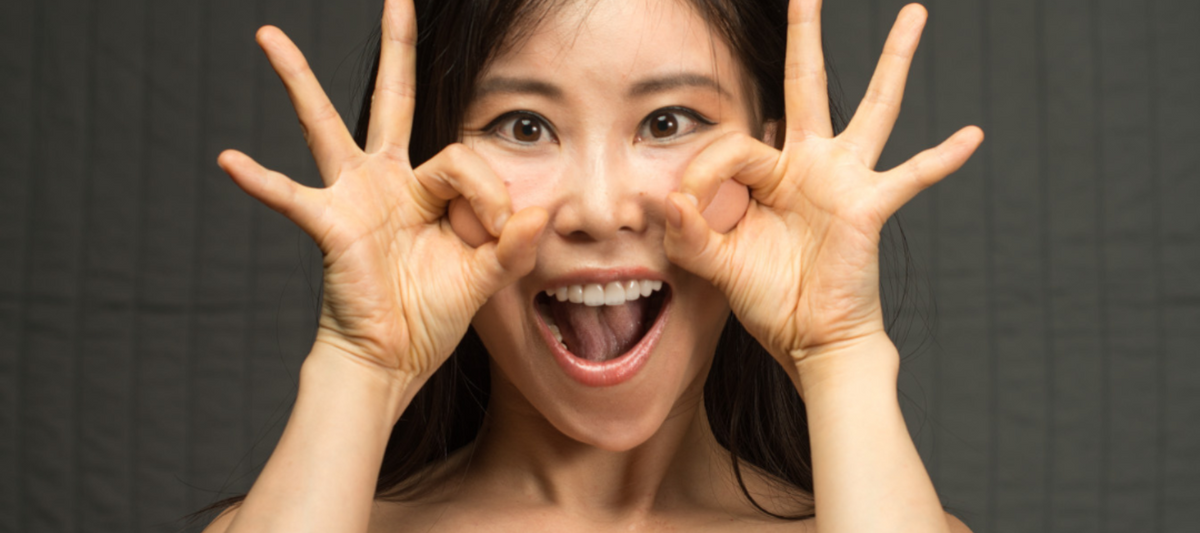 Wrinkles Schminkles blog banner on face yoga for neck lines, in partnership with Koko Face Yoga