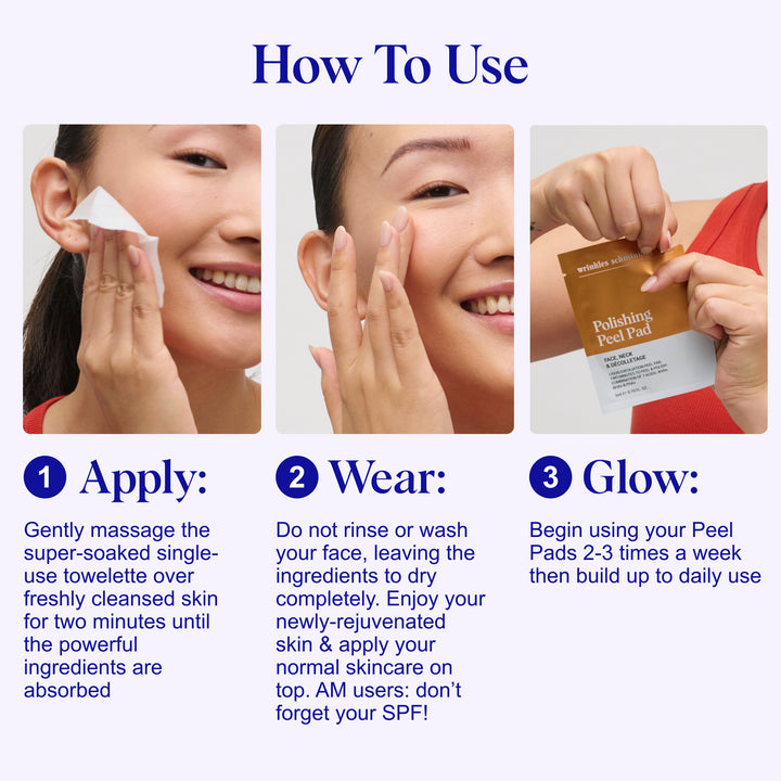 Face, Neck & Décolletage Peel Pads - Set of 5 Towelettes