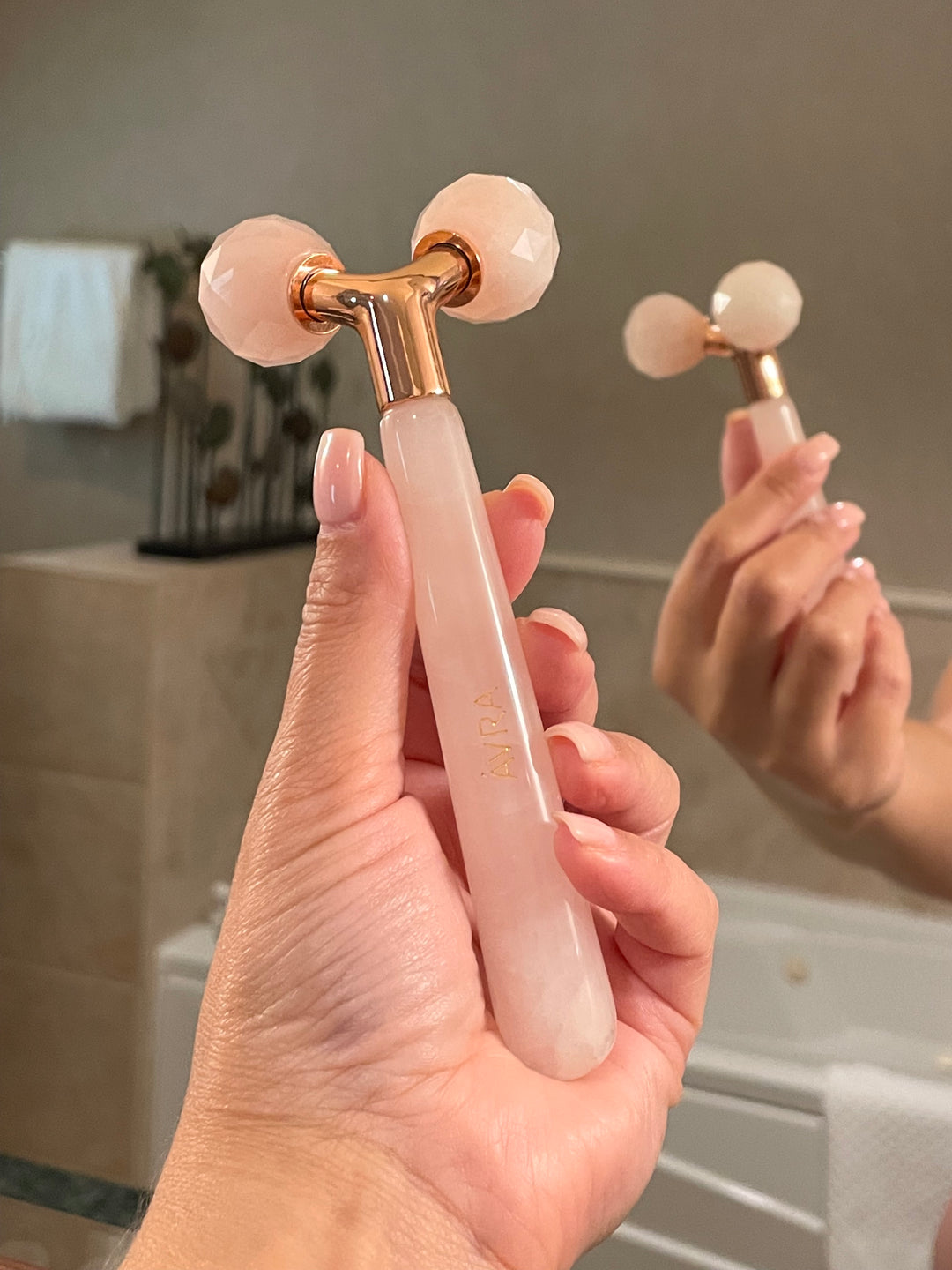 Rose Quartz Sculpting Roller